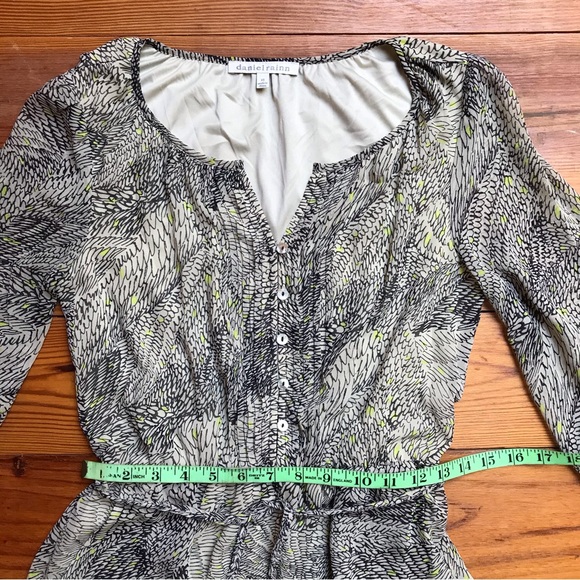 Daniel Rainn Black Yellow Beige Gathered Waist Dress, EUC, XS - Picture 9 of 16